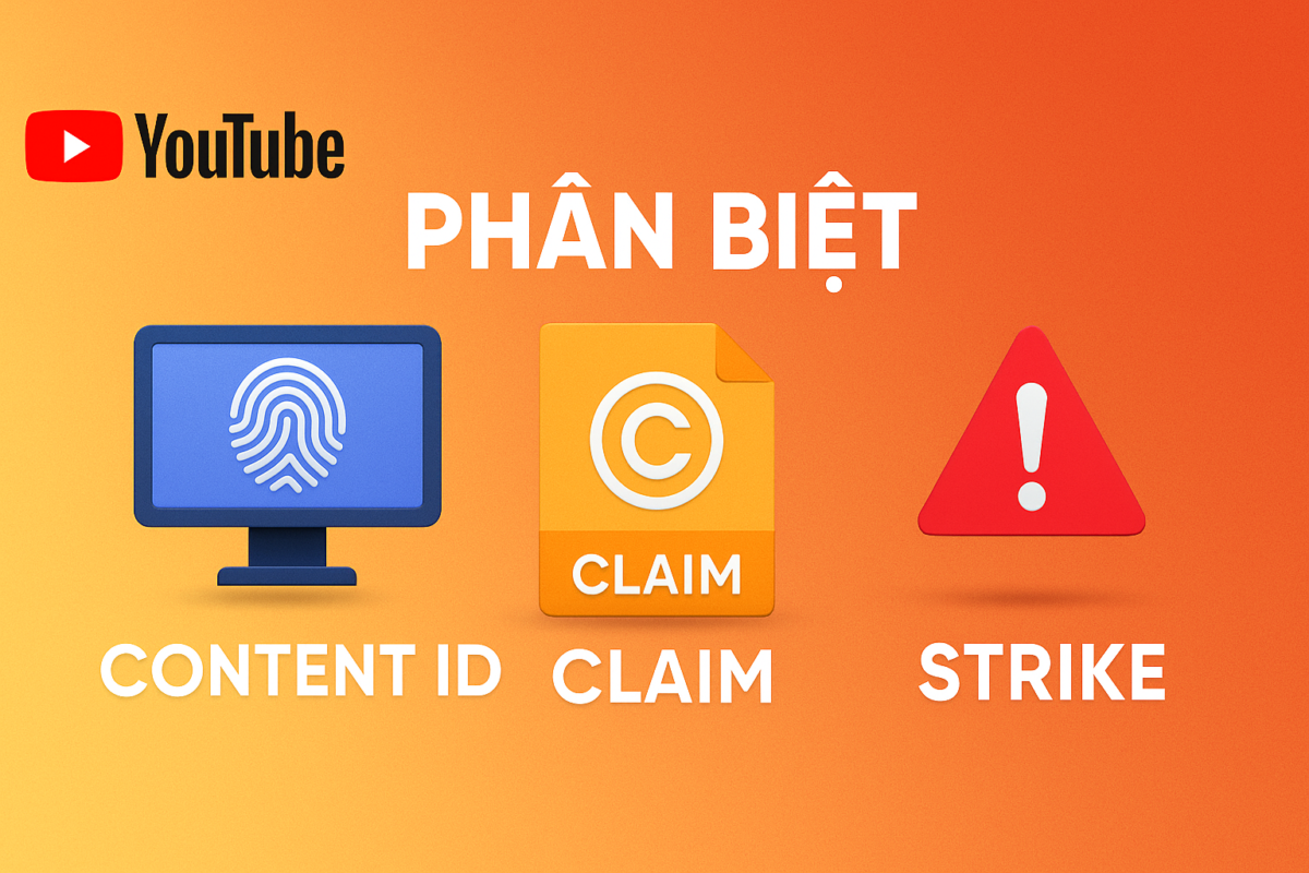 Phân biệt Content ID - Claim - Strike Youtube
