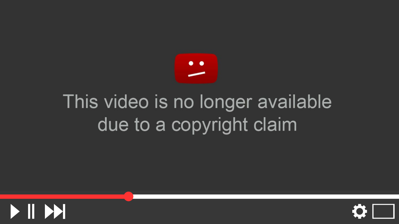 Video bị đánh gậy bản quyền Youtube 
