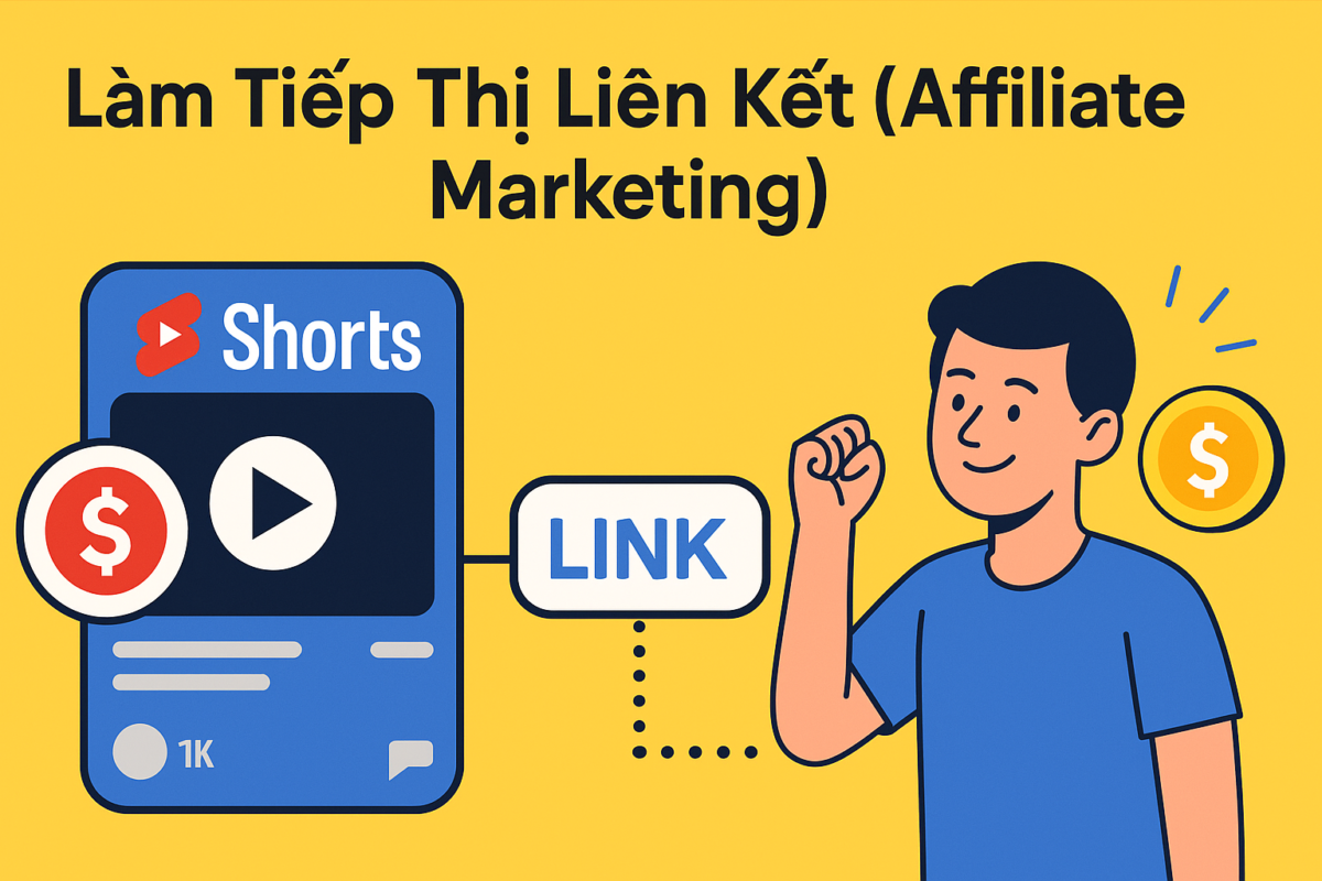 Làm tiếp thị liên kết kiếm tiền với Youtube Shorts 