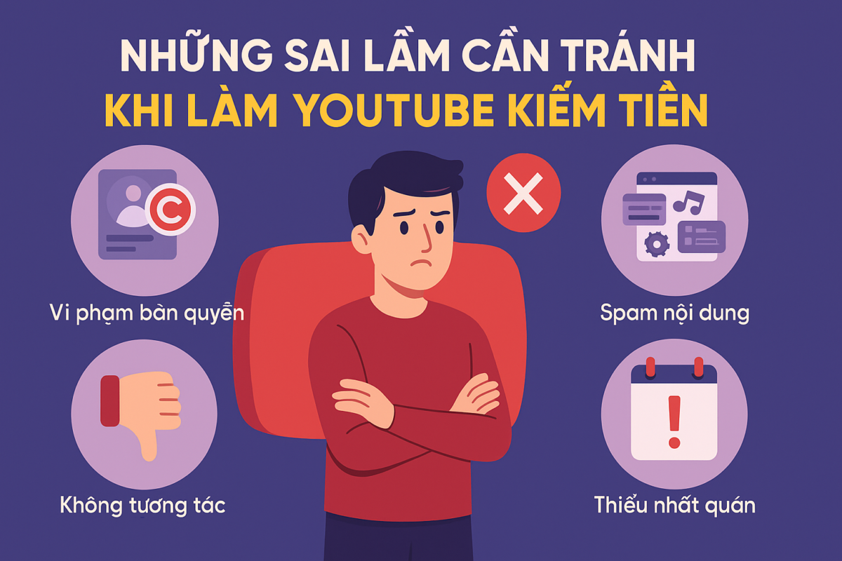 Những sai lầm khi làm Youtube kiếm tiền