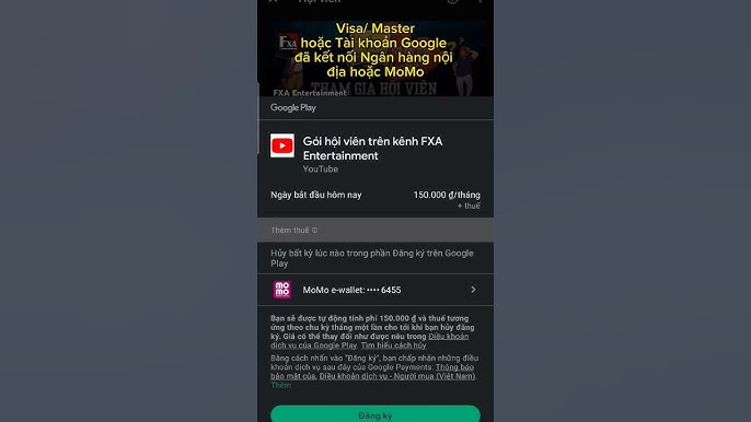 Đăng ký hội viên Youtube