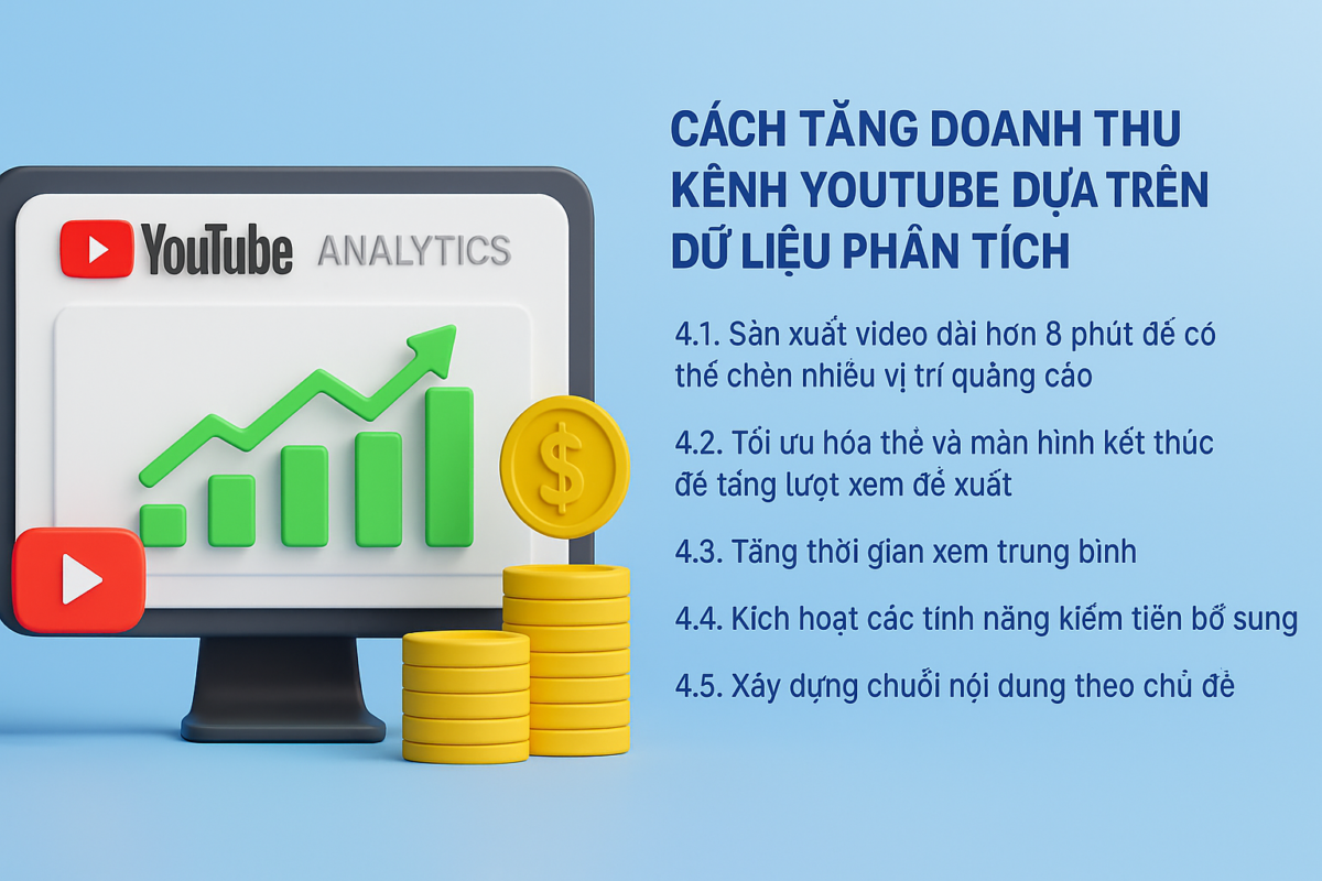 Cách tăng doanh thu Youtube hiệu quả