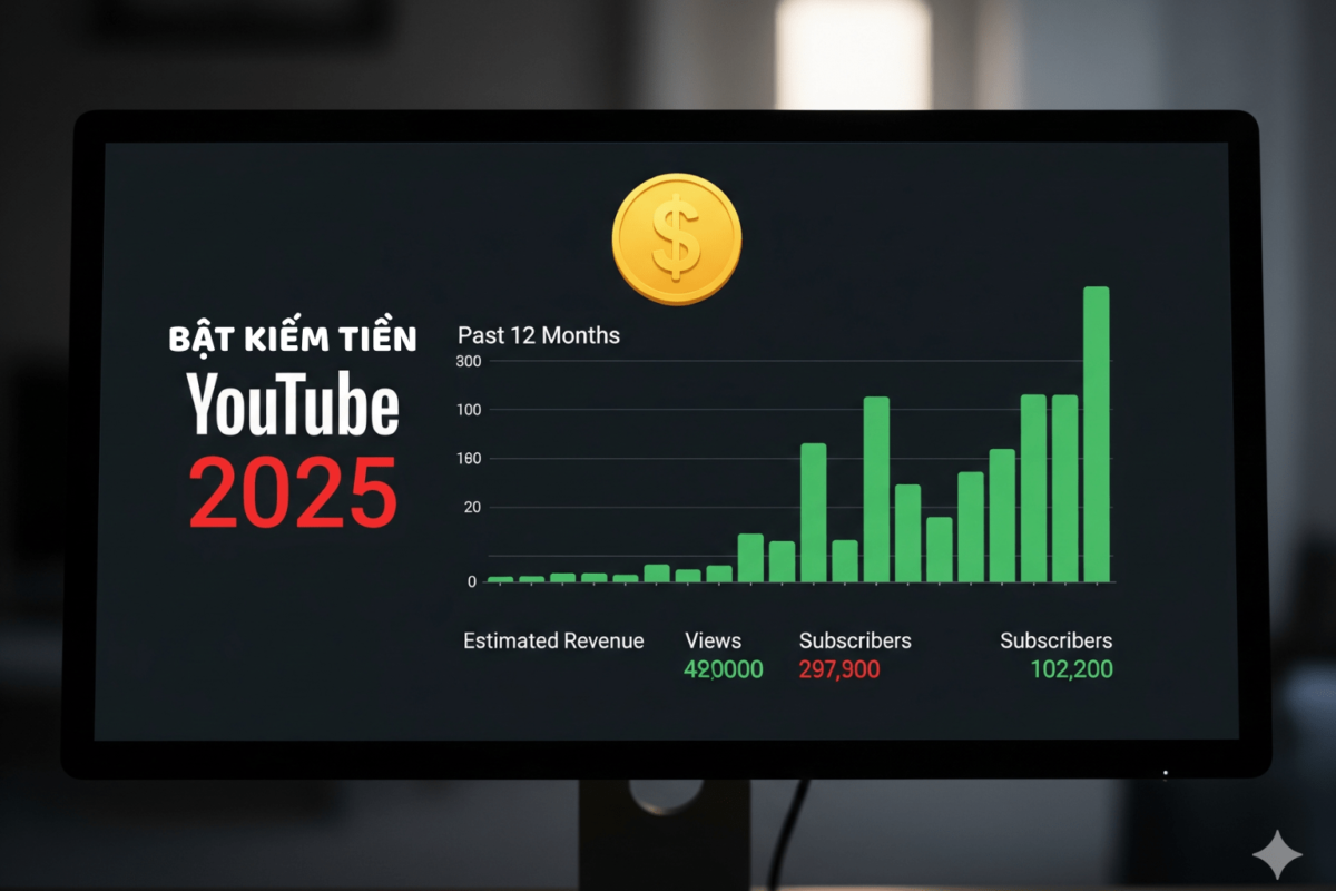 Điều Kiện Bật Kiếm Tiền YouTube 2025