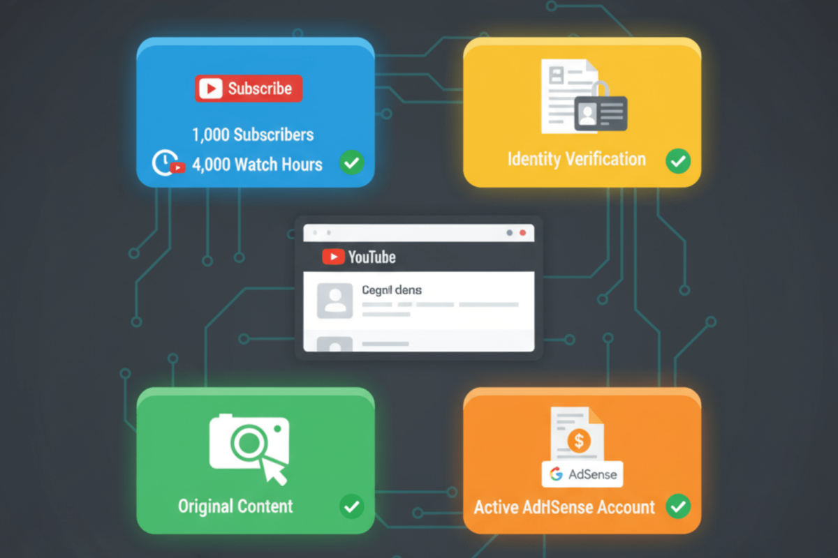 Điều Kiện Bật Kiếm Tiền Youtube Cơ Bản