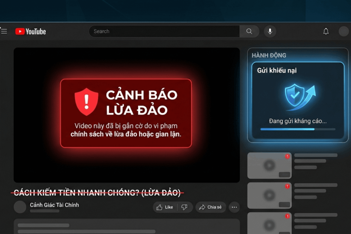 Kháng Cáo Lừa Đảo Youtube Là Gì?