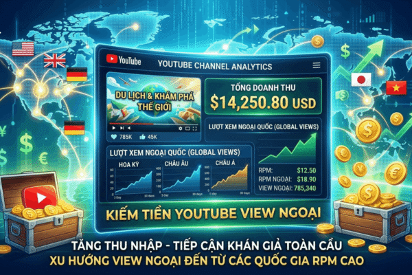 Kiếm Tiền Youtube View Ngoại: Hướng Dẫn Từ A-Z Cho Người Mới (Chi Tiết 2026)
