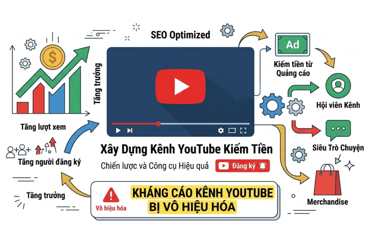 7 Bước Xây Dựng Kênh Youtube Kiếm Tiền Từ Con Số 0