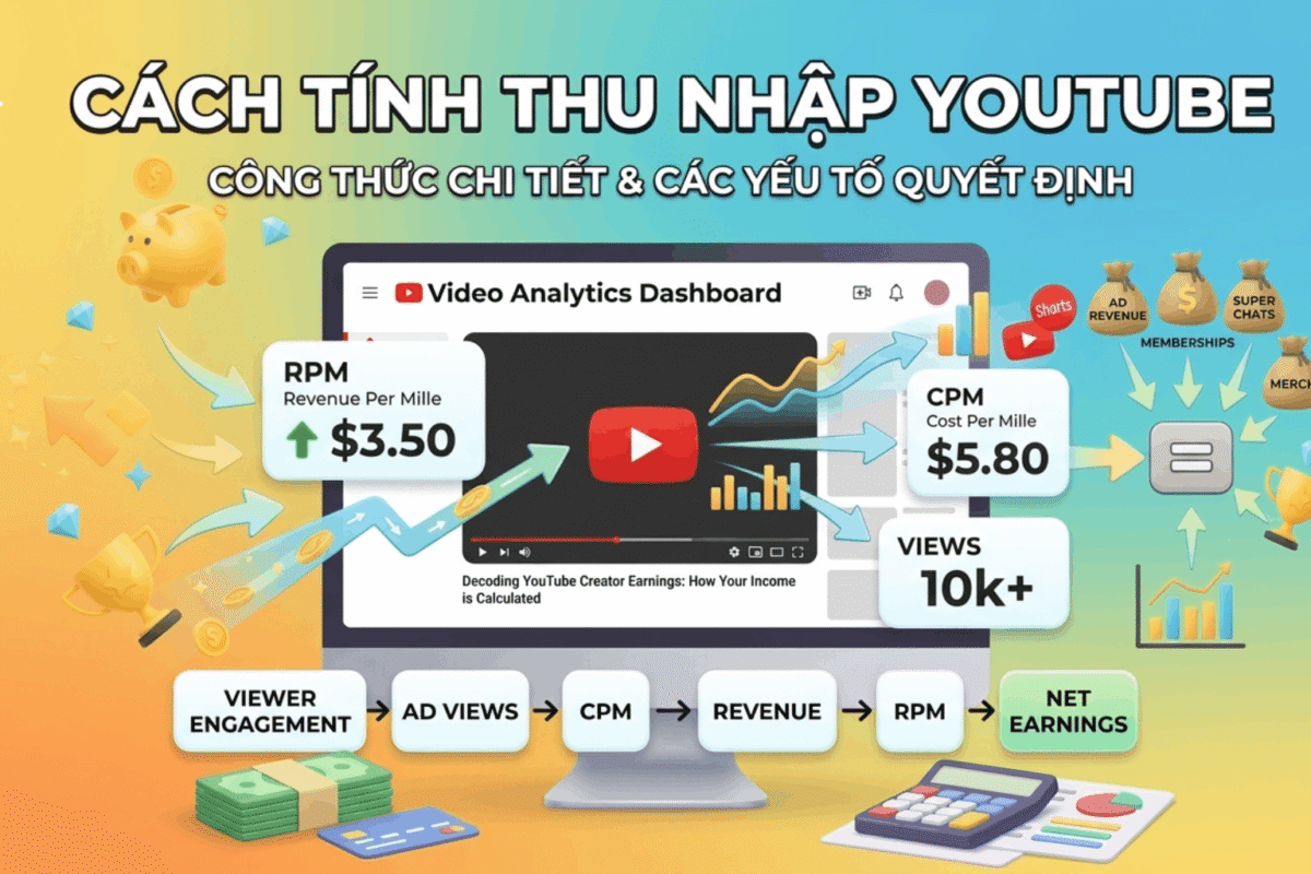 Công Thức Cách Tính Thu Nhập Youtube Chuẩn Nhất