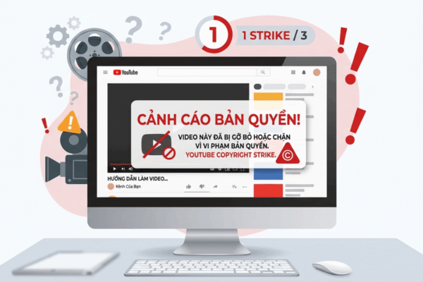 Cảnh Cáo Bản Quyền YouTube Là Gì? Cách Xử Lý Nhanh & Tránh Mất Kênh (2026)