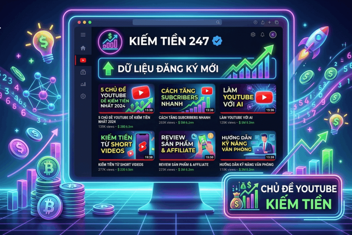 21 Chủ Đề Youtube Kiếm Tiền Tiềm Năng Nhất Hiện Nay 2026