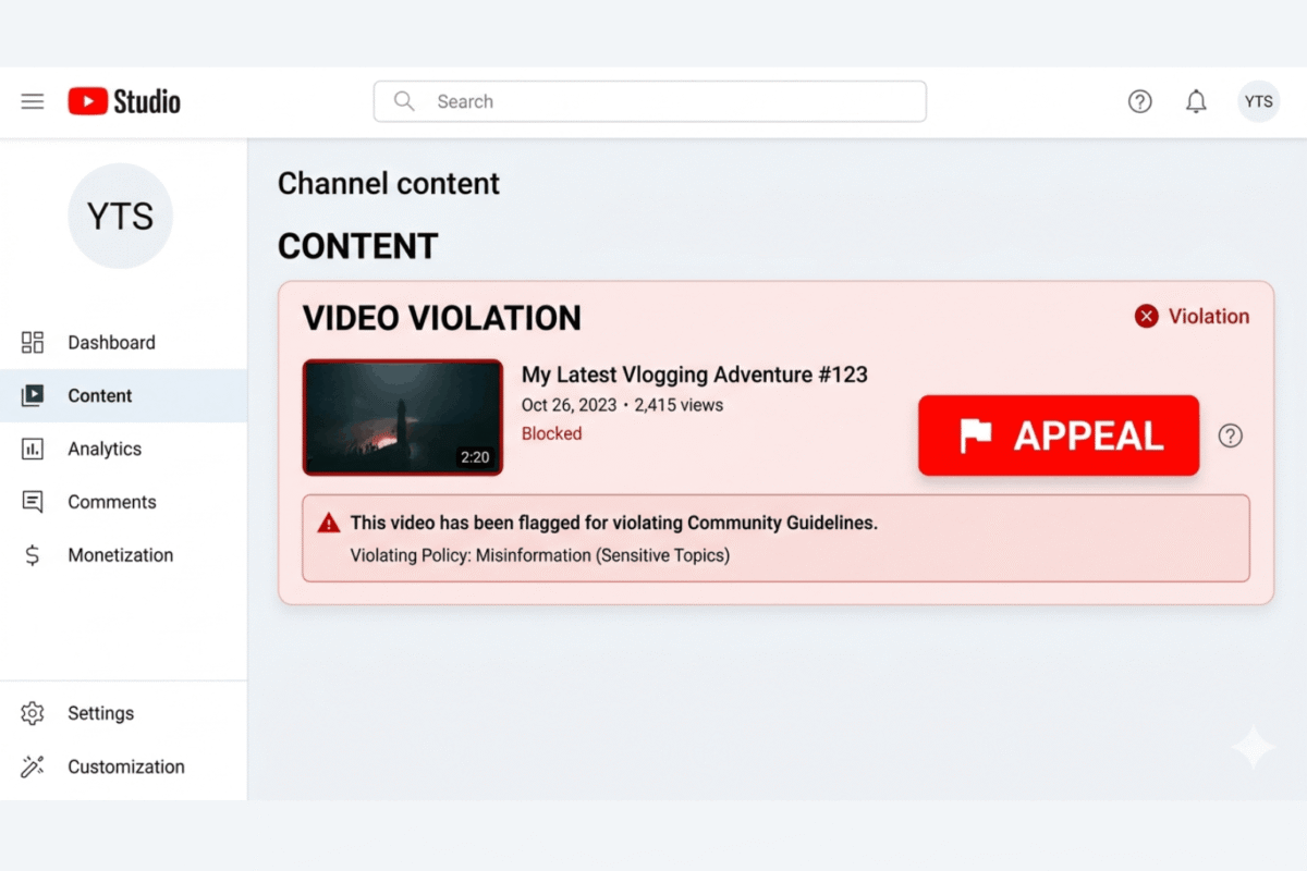 Khi Nào Nên Và Không Nên Kháng Cáo Video Bị Xóa?