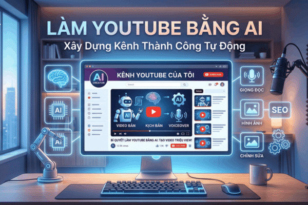 Làm Youtube Bằng AI: Hướng Dẫn Chi Tiết Từ A-Z Để Xây Kênh, Tăng View Và Kiếm Tiền Hiệu Quả