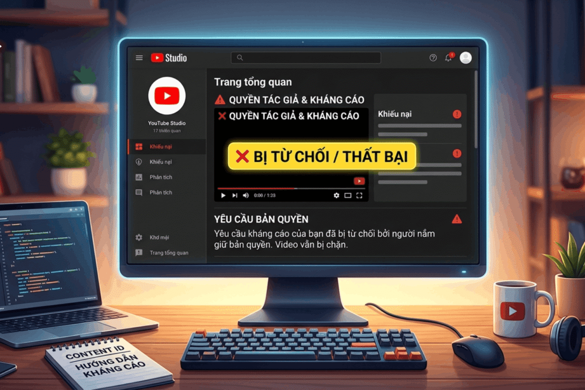 Dấu Hiệu Bạn Đang Gặp Lỗi Kháng Cáo Bản Quyền YouTube