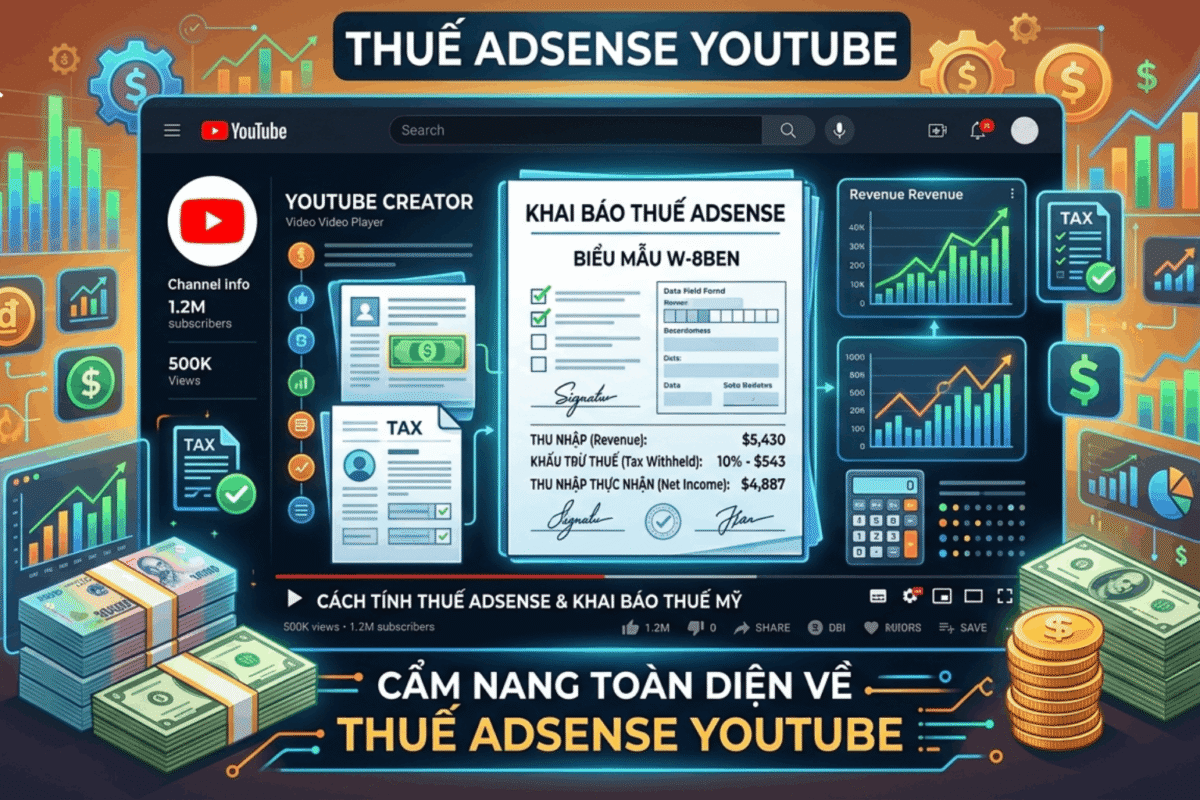 Google Tính Thuế Adsense Youtube Như Thế Nào?