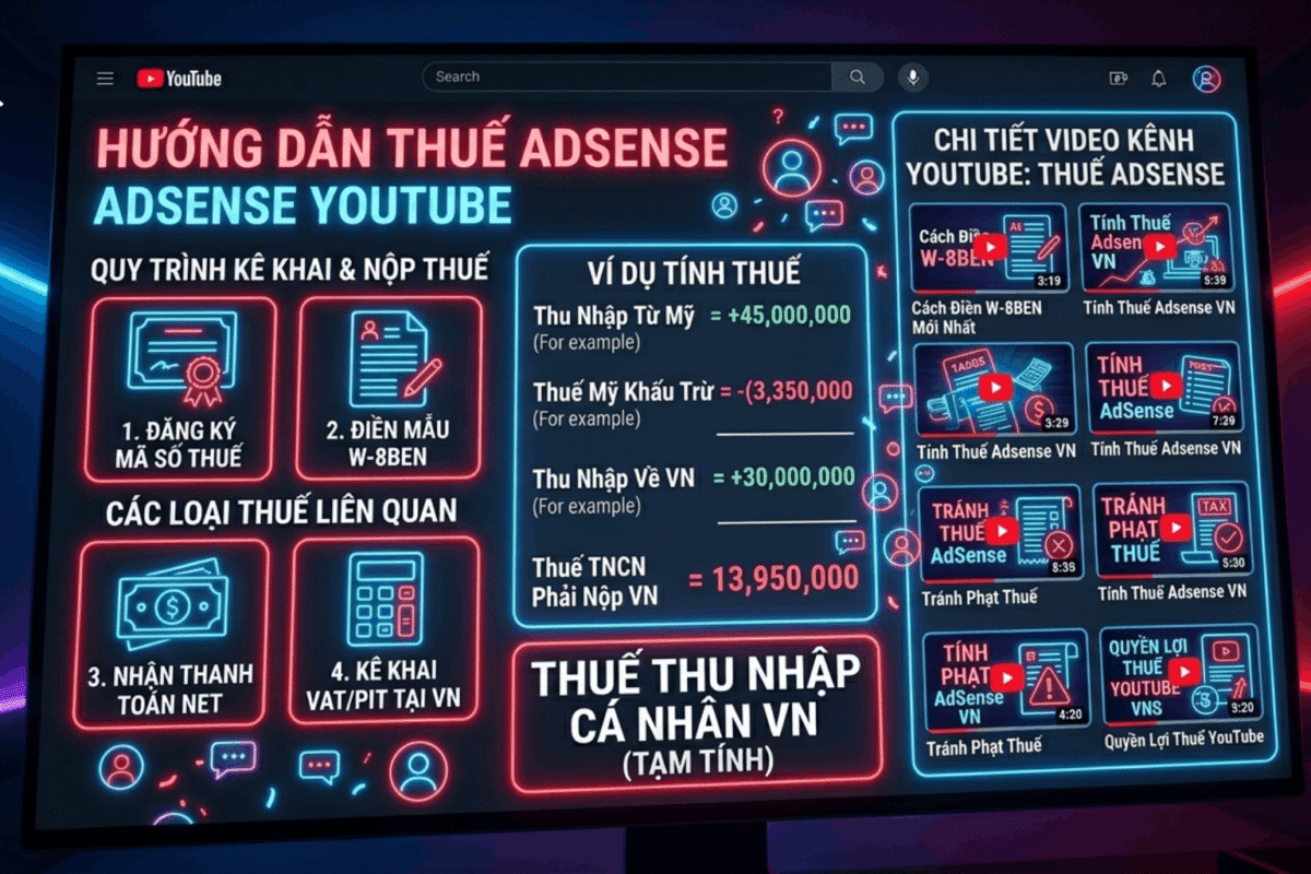Thuế Adsense Youtube Tại Việt Nam Có Phải Đóng Không?
