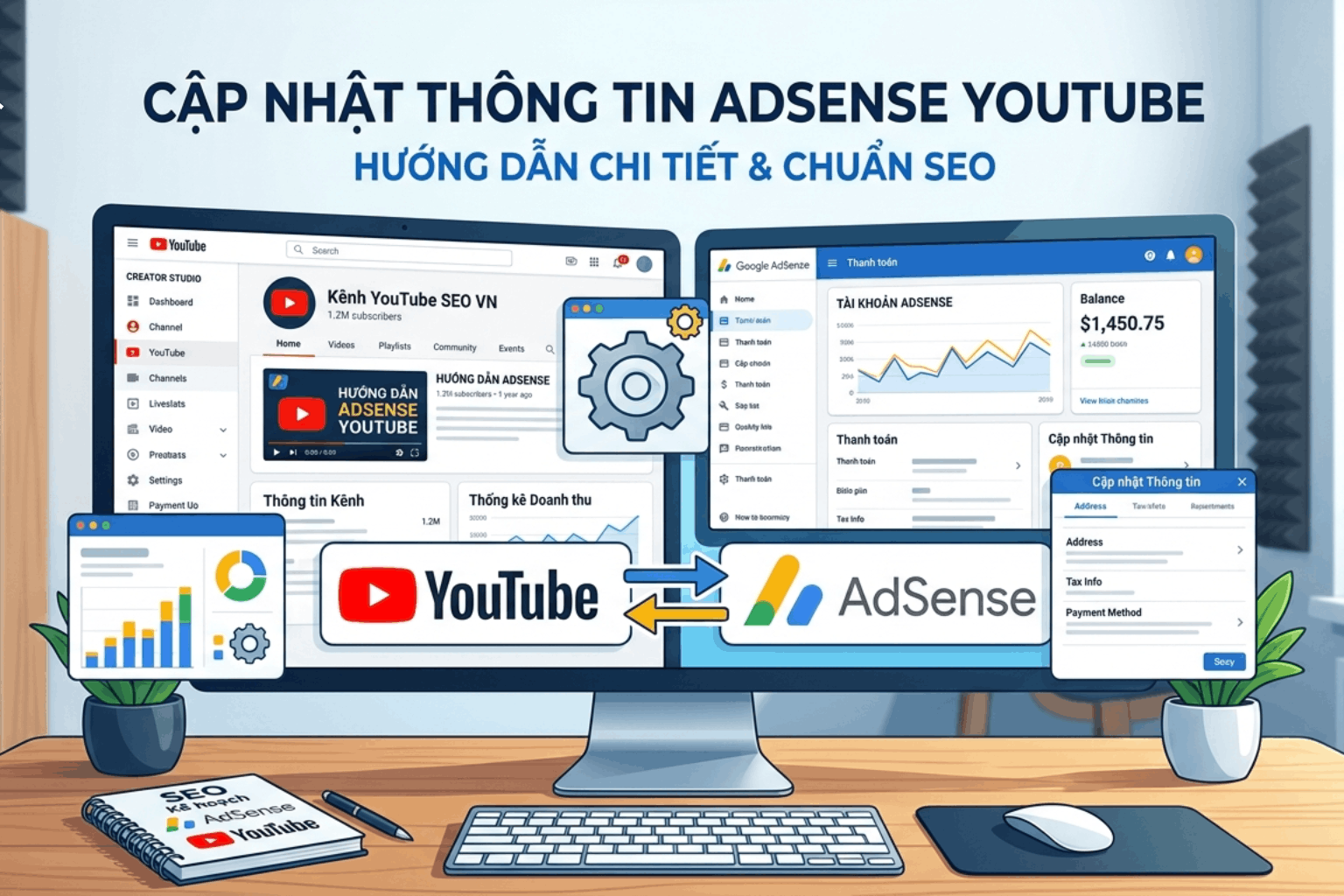 Cập Nhật Thông Tin Adsense Youtube 2026: Hướng Dẫn Chuẩn Nhất Để Nhận Tiền Nhanh