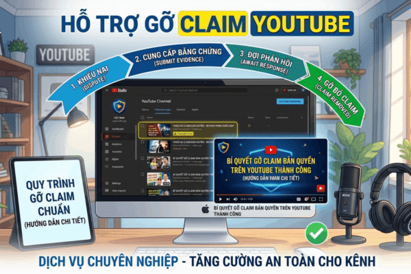 Hỗ Trợ Gỡ Claim YouTube Đúng Luật: Cách Xử Lý Content ID Và Bảo Vệ Kênh Hiệu Quả
